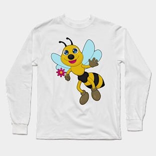 Bee with Flower Long Sleeve T-Shirt